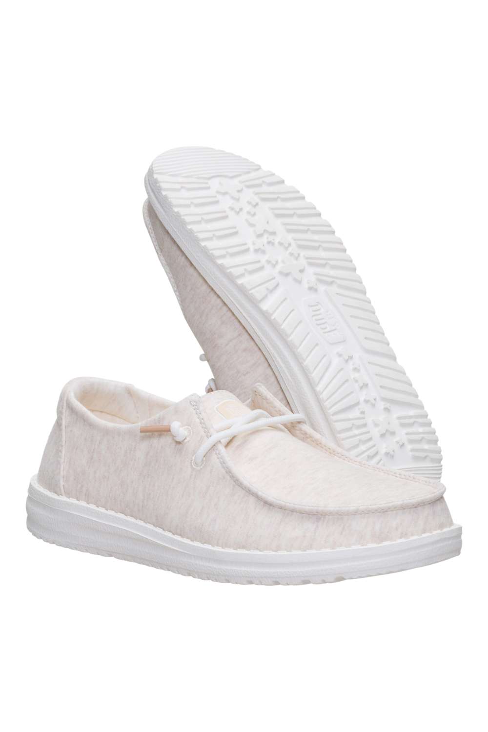 HEYDUDE Womens Wendy Stretch Jersey Shoes in Oatmeal | 45434-272