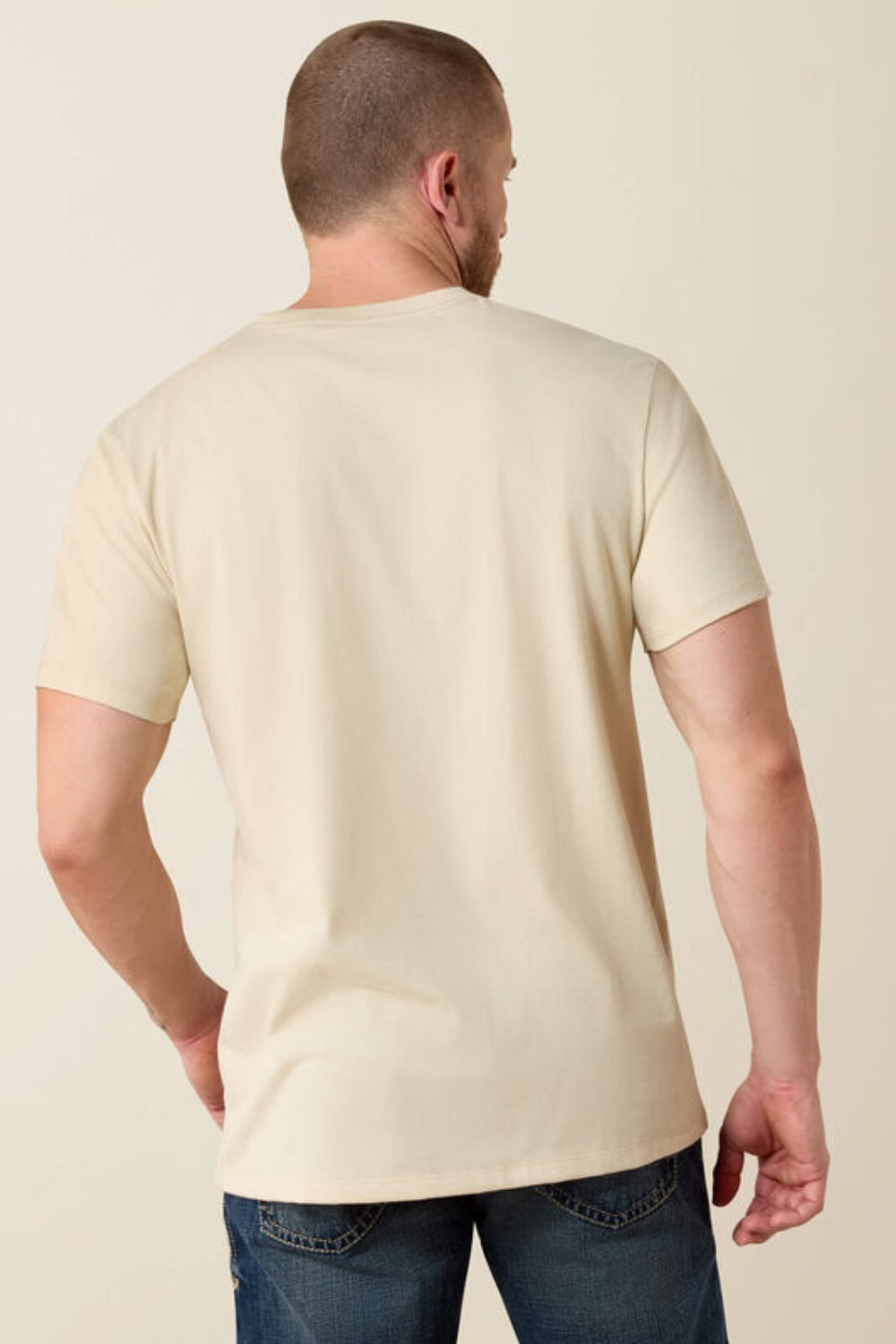 Ariat Land Of Free Farm T-Shirt for Men in Natural | 10071190-NATURAL