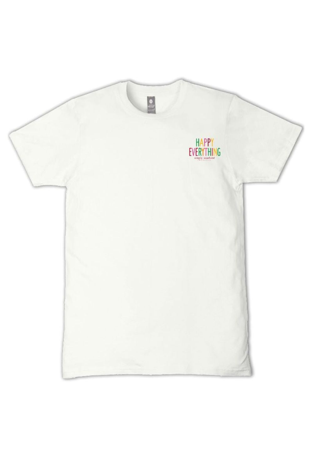 Simply Southern Plus Size Happy Everything T-Shirt for Women in Oyster | EXT-SS-HAPPY-OYSTER