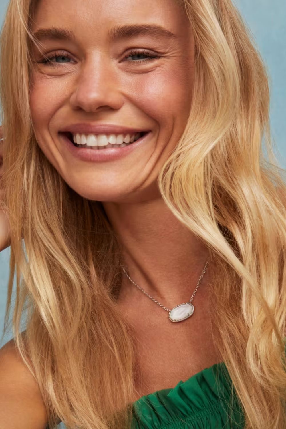 Kendra Scott Elisa Ivory Short Pendant Necklace in Rhodium