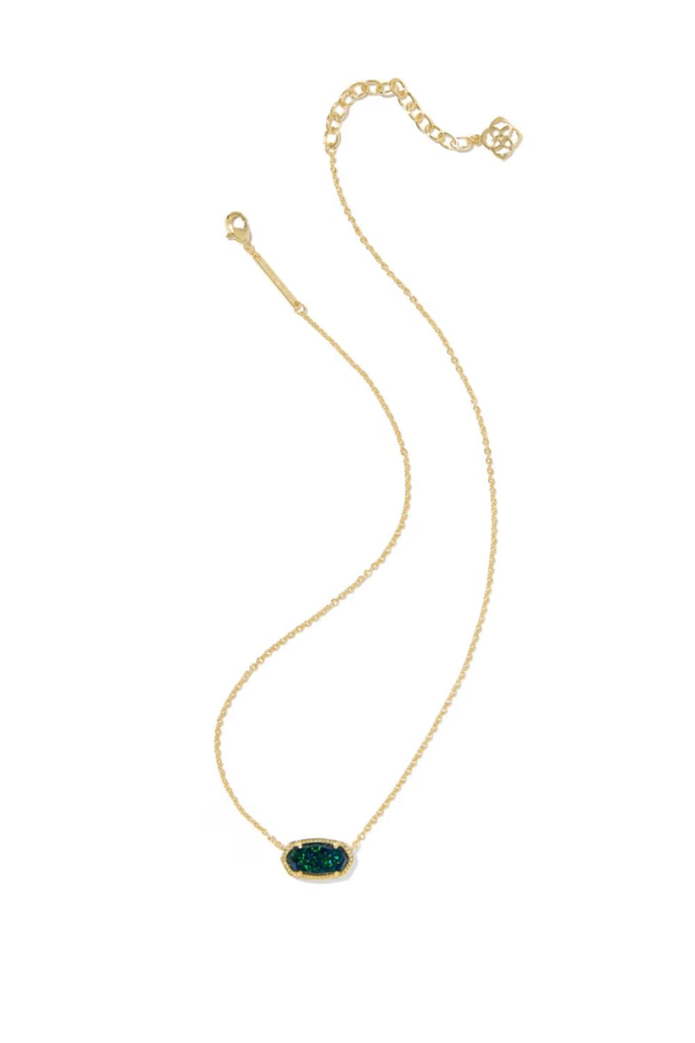 Kendra Scott Elisa Gold Pendant Necklace in Night Kyocera Opal | 9608802374