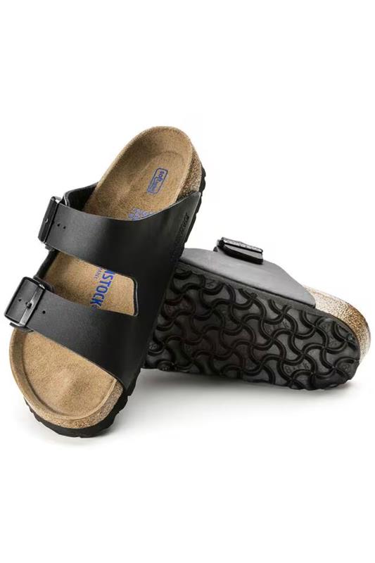 Birkenstock Arizona Soft Footbed Birko-Flor Sandals for Women in Black | 551251