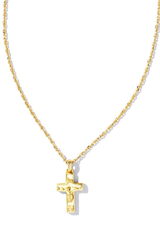 Kendra Scott Cross Pendant Necklace in Gold