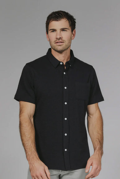 7Diamonds Bennet Short Sleeve Shirt for Men in Black