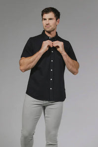 7Diamonds Bennet Short Sleeve Shirt for Men in Black