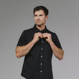 7Diamonds Bennet Short Sleeve Shirt for Men in Black