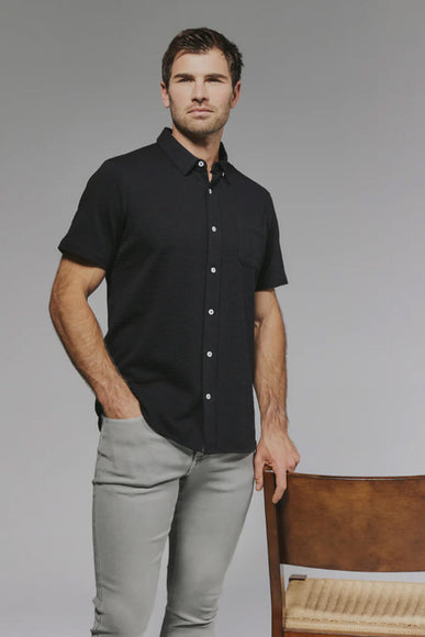 7Diamonds Bennet Short Sleeve Shirt for Men in Black