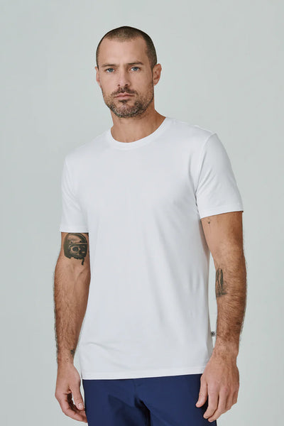 7Diamonds Core Crew T-Shirt for Men in White | CSMT-4207-WHITE