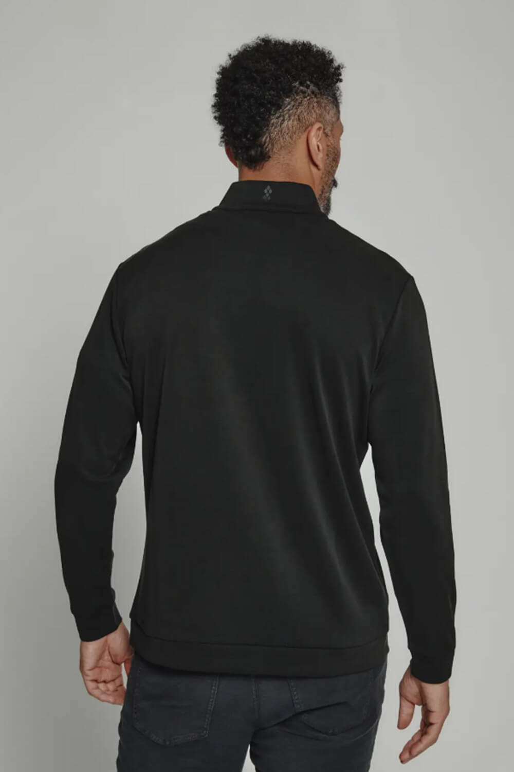 7Diamonds REV Quarter Zip Pullover for Men in Black | SPV-1032