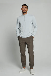 7Diamonds REV Quarter Zip Pullover for Men in Platinum