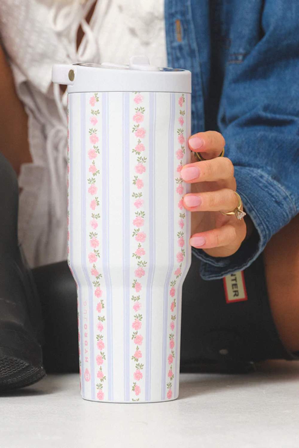 40OZ PRIMROSE-PINKSTRIPE