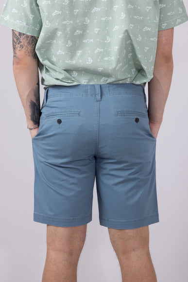 1897 Legends 9” Heavy Washed Twill Flat Front Shorts for Men in Blue