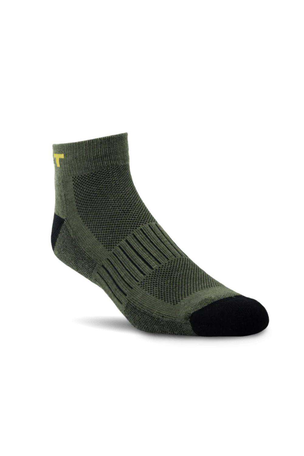 Ariat High Performance Quarter Crew Tek Work Socks 3 Pair Pack in Dark Green
