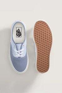 Vans Authentic Sneakers for Women in Stripes/Glacial Slate; Pair of blue striped sneakers on a light gray background