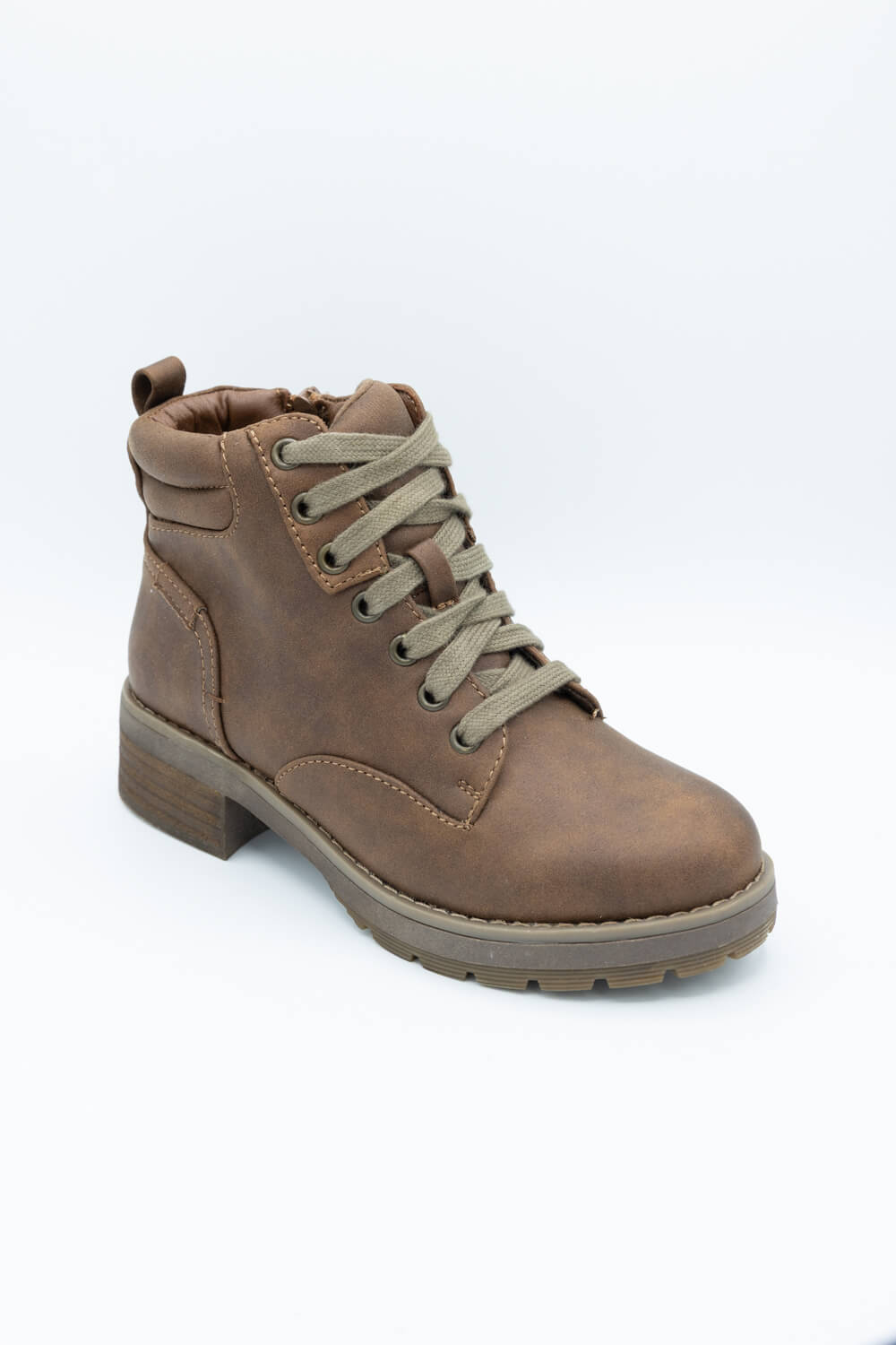  B52 Lace Up Bootie for Women in Cognac 