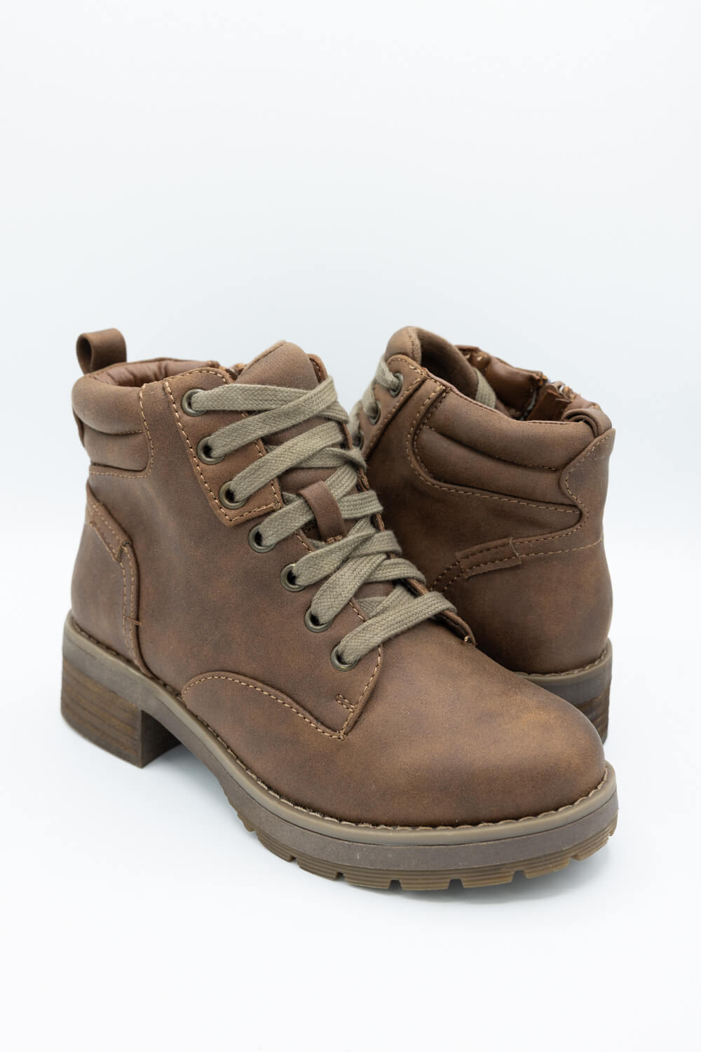  B52 Lace Up Bootie for Women in Cognac 