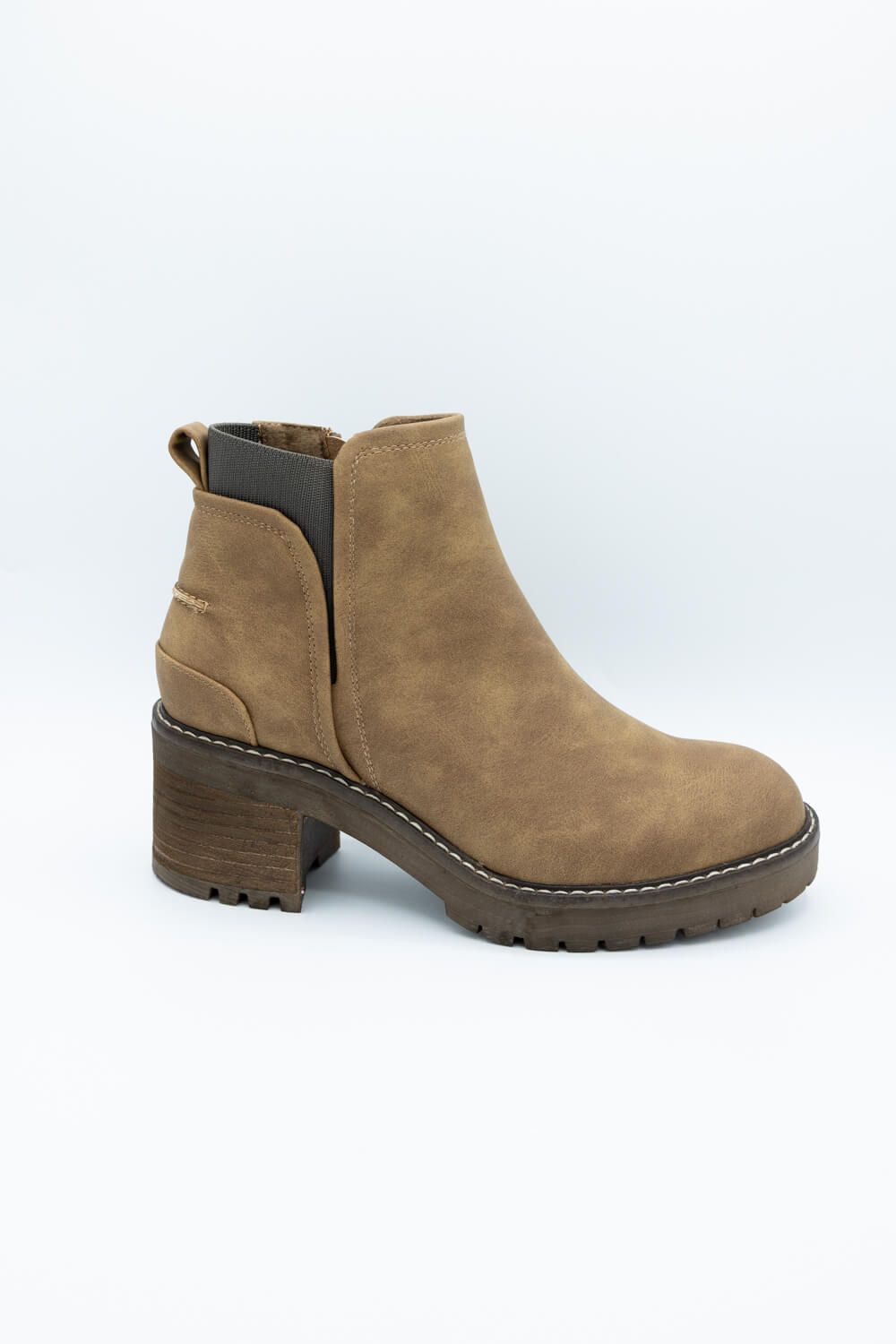 B52 Chelsea Lug Booties for Women in Brown
