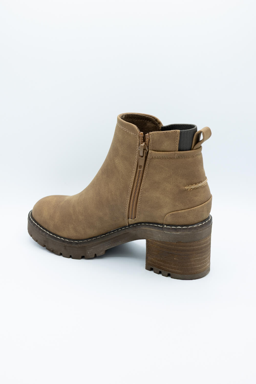 B52 Chelsea Lug Booties for Women in Brown