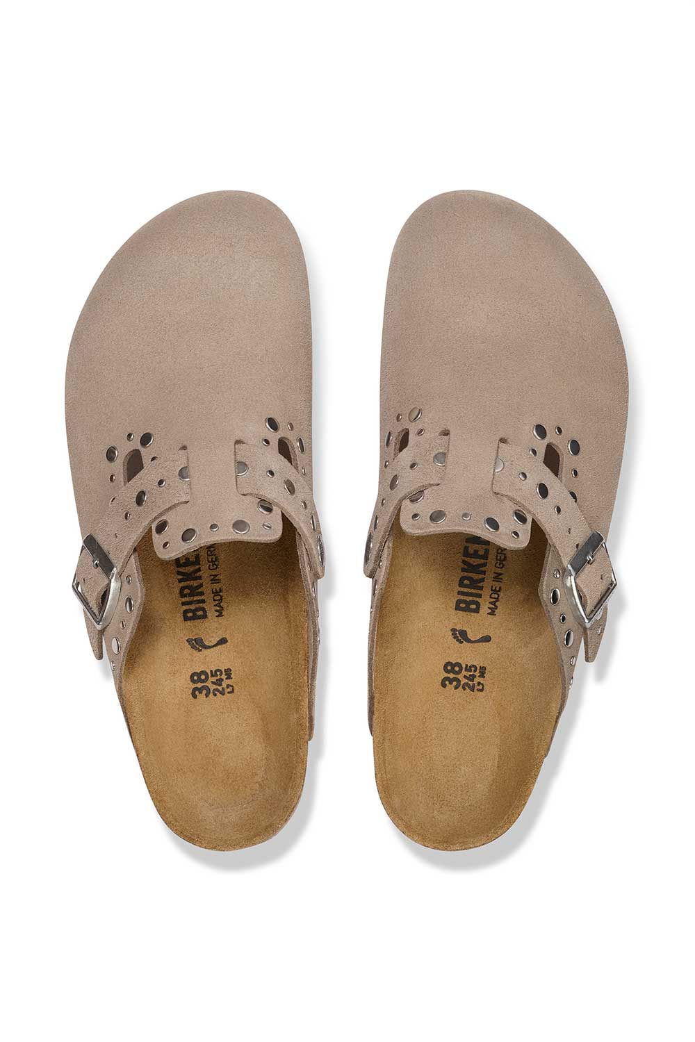 BOSTON CLOG RIVETS TAUPE SUEDE | 1030418