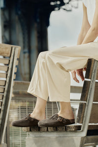 Birkenstock Boston Soft Footbed Suede Leather Clogs for Women in Mocha