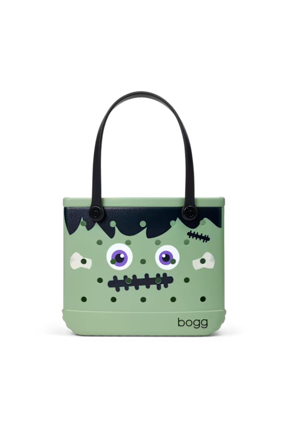 Baby Bogg Bag in Frankenbogg green color bag with printed face