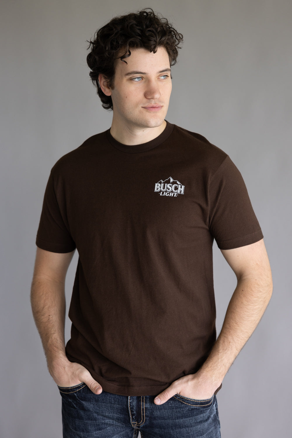 BUSCH-LIGHT-DEER-FRAME-T-SHIRT-FOR-MEN-IN-BROWN-18456-324-BROWN