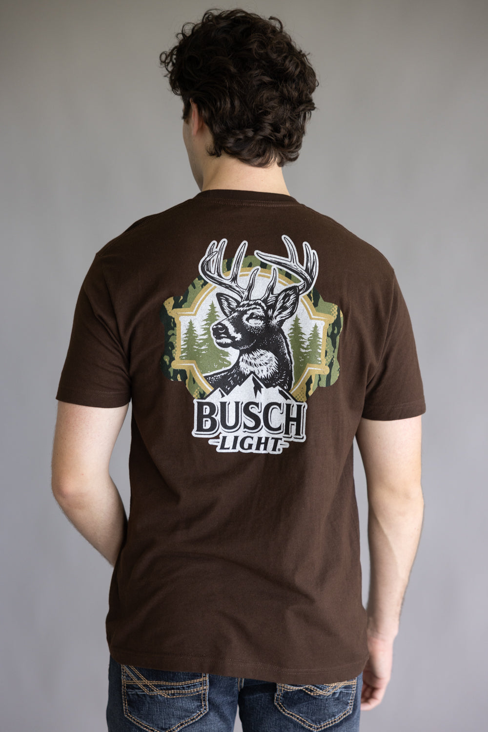 BUSCH-LIGHT-DEER-FRAME-T-SHIRT-FOR-MEN-IN-BROWN-18456-324-BROWN