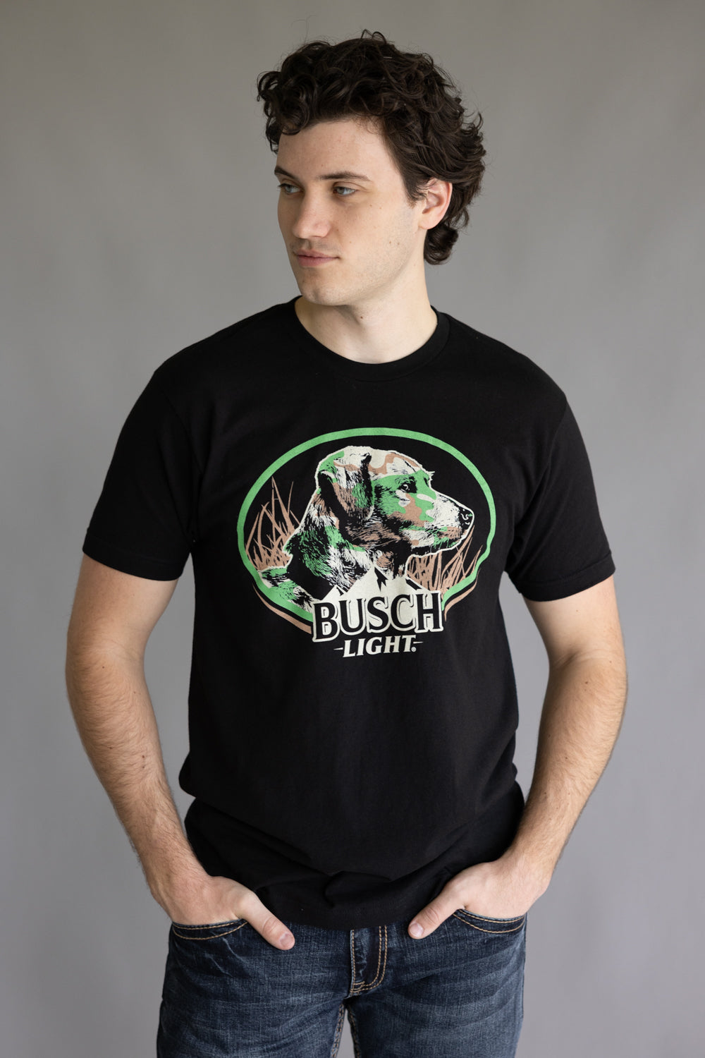BUSCH-LIGHT-DOG-BLENDING-IN-T-SHIRT-FOR-MEN-IN-BLACK-16682-652A-BLACK