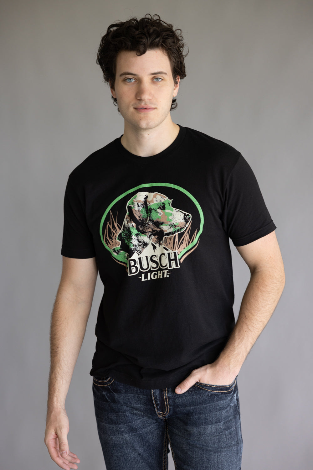 BUSCH-LIGHT-DOG-BLENDING-IN-T-SHIRT-FOR-MEN-IN-BLACK-16682-652A-BLACK