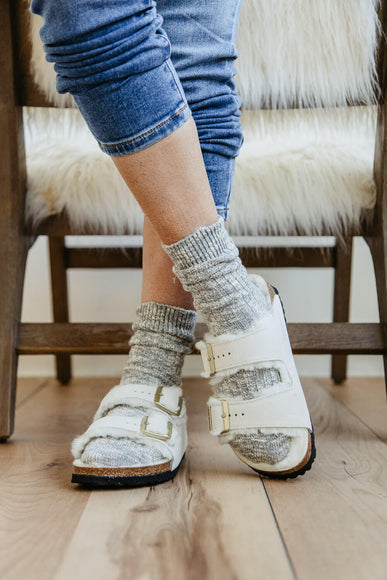 Birkenstock Arizona Shearling Sandals for Women in Antique White