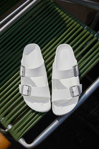 Birkenstock Arizona Stealth Buckle EVA Sandals for Women in White | 1031330