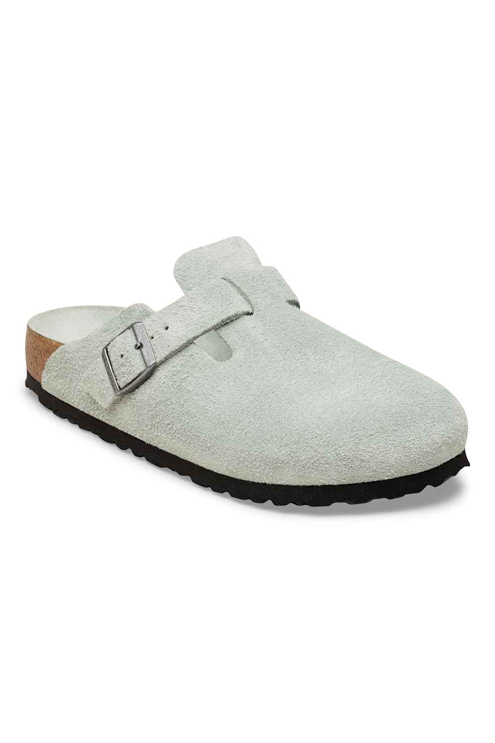Birkenstock Boston Soft Footbed Clogs for Women in Pure Sage Tonal