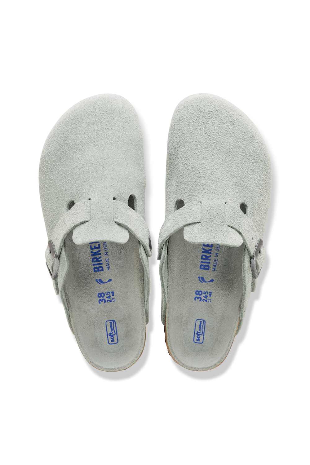  Birkenstock Boston Soft Footbed Clogs for Women in Pure Sage Tonal 