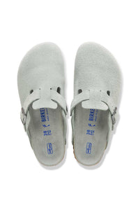  Birkenstock Boston Soft Footbed Clogs for Women in Pure Sage Tonal 