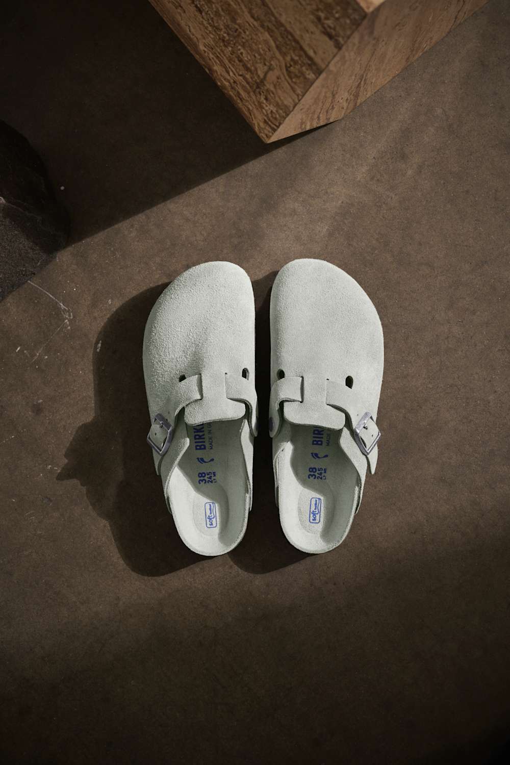  Birkenstock Boston Soft Footbed Clogs for Women in Pure Sage Tonal 