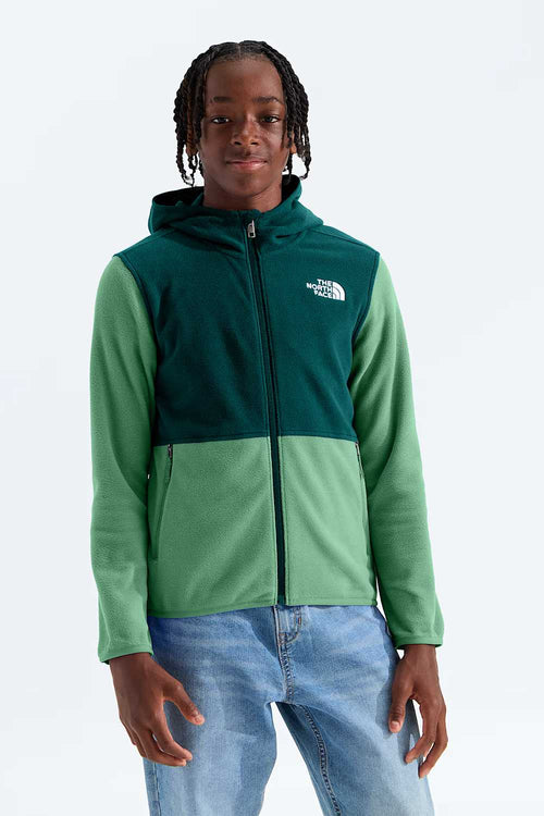 green zip hoodie on boy 