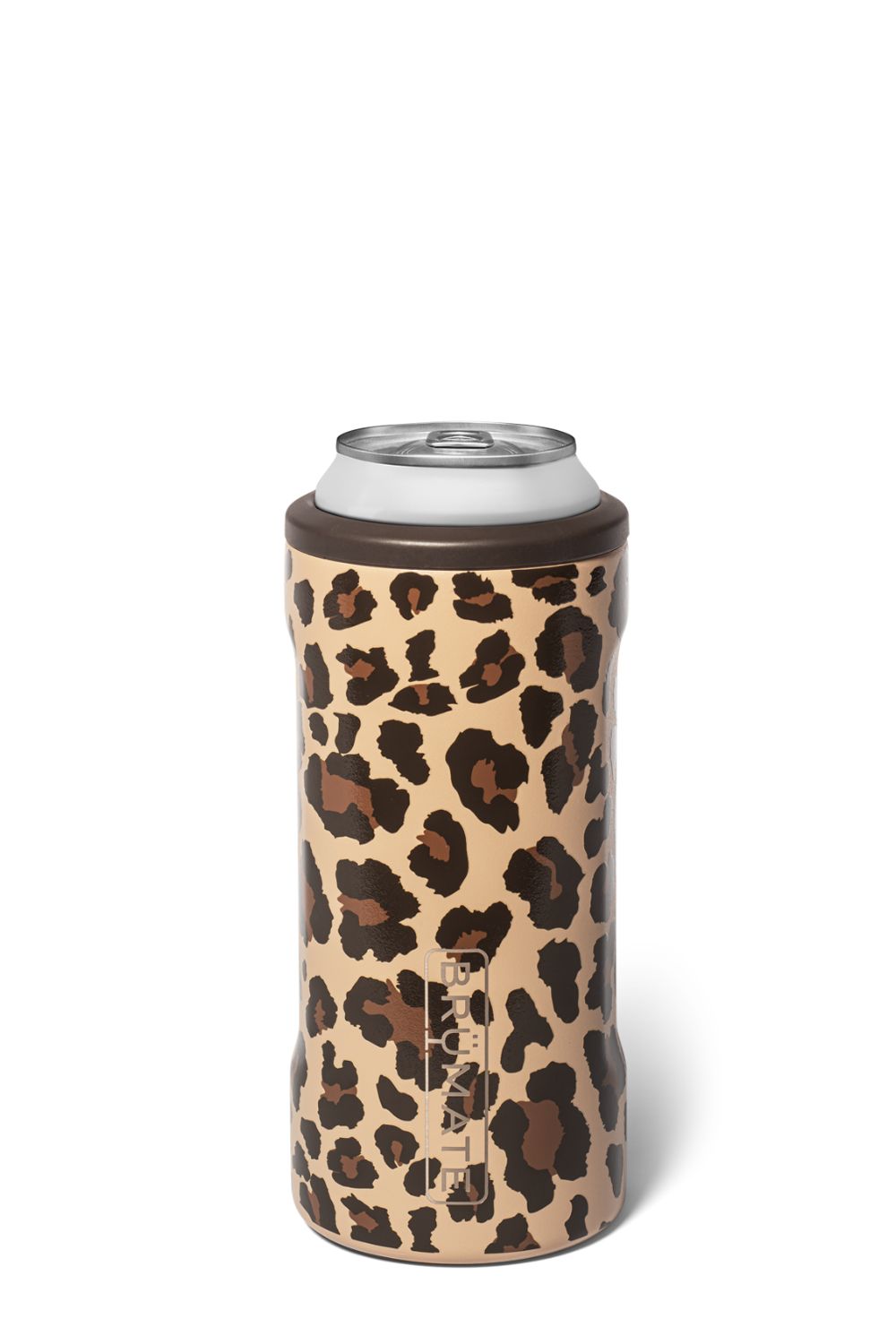  BruMate 12 oz. Hopsulator Slim Can Cooler in Latte Leopard&