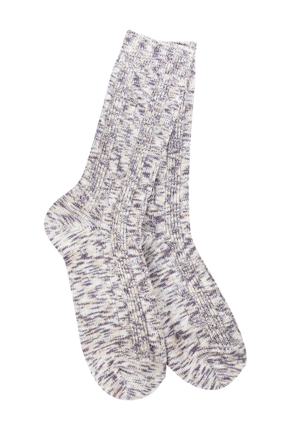 World's Softest Weekend Light Weight Cable Crew Socks for Women in Cookie Dough