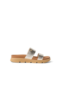 gold shoe two straps 