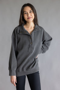 C_C-California-Mazzie-Sunwashed-Fleece-half-snap-pullover-with-waffle-yoke-89B03236-X007-BLACK-1