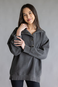 C_C-California-Mazzie-Sunwashed-Fleece-half-snap-pullover-with-waffle-yoke-89B03236-X007-BLACK-2