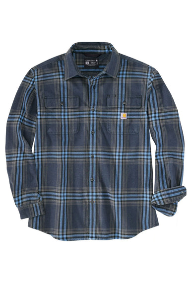 Carhartt Heavyweight Plaid Flannel for Men in Navy Blue | 105947-412