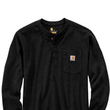 Carhartt Long Sleeve Henley Pocket Thermal Shirt for Men in Black | 104429-N04