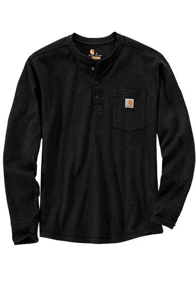Carhartt Long Sleeve Henley Pocket Thermal Shirt for Men in Black | 104429-N04