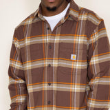 Carhartt Rugged Flex Midweight Flannel Shirt for Men in Brown