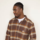 Carhartt Rugged Flex Midweight Flannel Shirt for Men in Brown