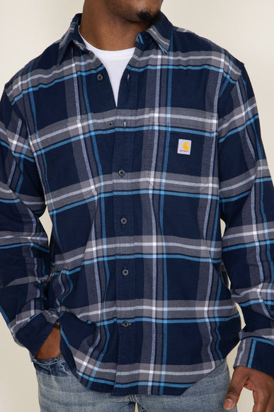 Carhartt Rugged Flex Midweight Flannel Shirt for Men in Blue