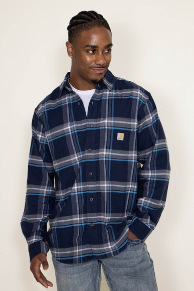 Carhartt Rugged Flex Midweight Flannel Shirt for Men in Blue