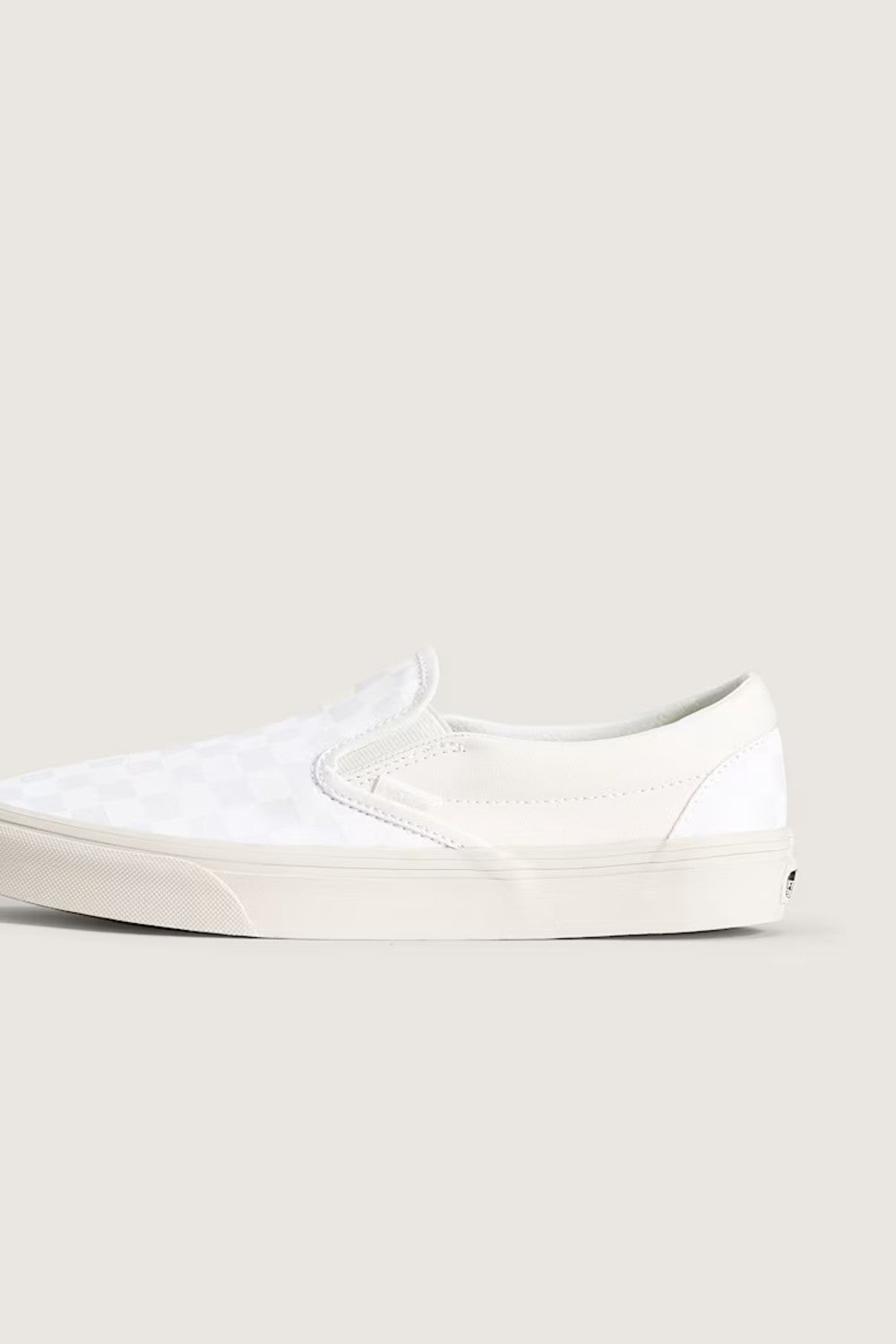 Vans Classic Slip-On Checkboard Shoes for Women in Blanc De Blanc White