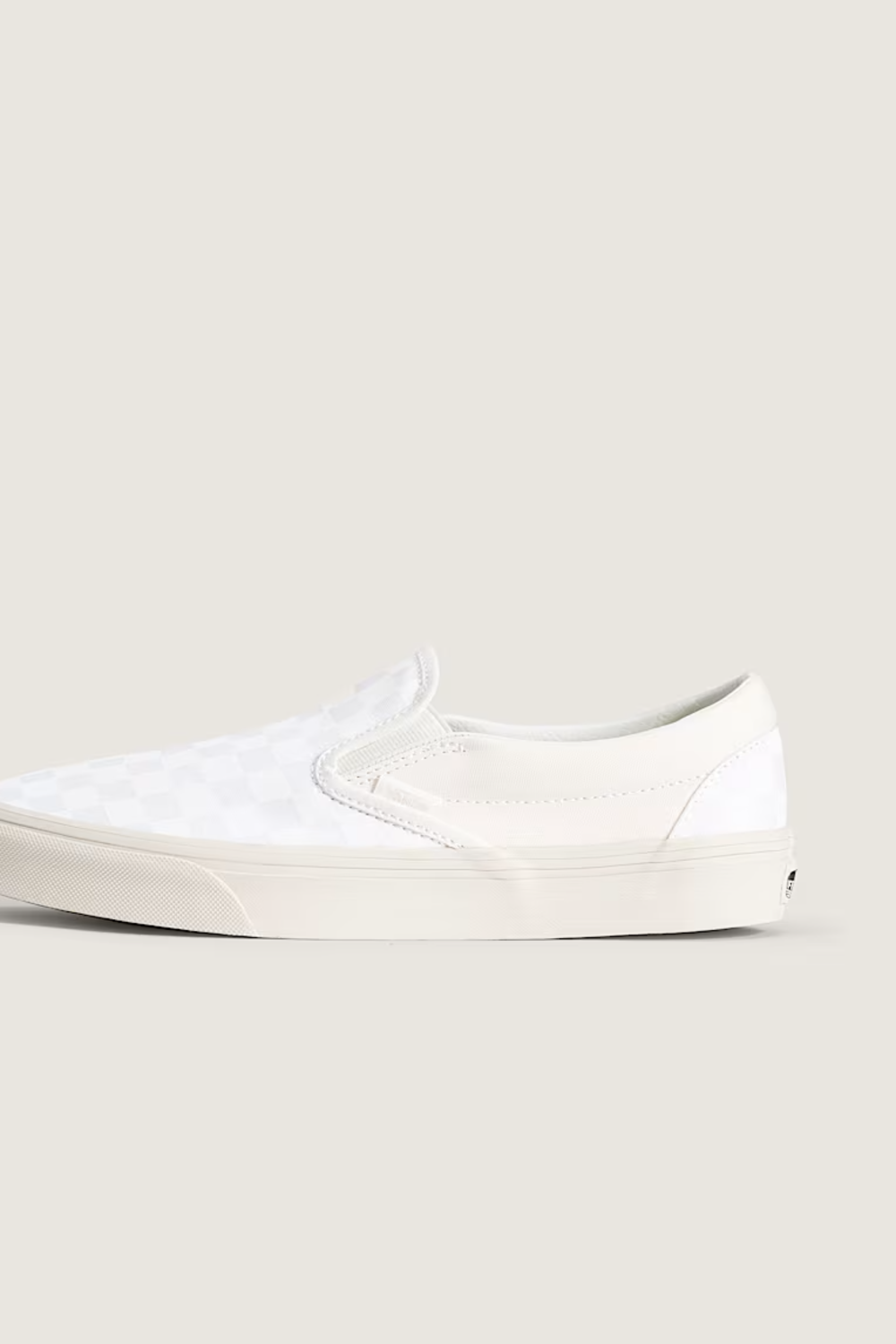 Vans Classic Slip-On Checkboard Shoes for Women in Blanc De Blanc White